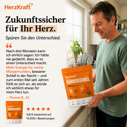HerzKraft Kürbiskernöl Softgel-Kapseln